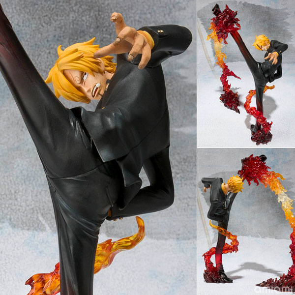 Bandai Figuarts ZERO - ONE PIECE: Sanji -Battle Ver. Diable Jambe Flambage Shot- "ONE PIECE"