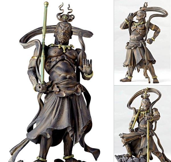 Kaiyodo Revoltech Takeya No.018EX Kongo Rikishi Agyo [Wooden Style Edition] รูปภาพ 1