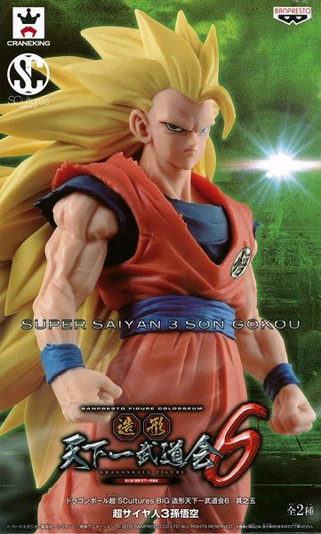 Banpresto Dragon Ball Super SCultures BIG Zoukei Tenkaichi Budoukai 6 Part.5 Super Saiyan 3 Son Goku (Game-prize)