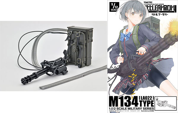 Tomytec LittleArmory LA022 1/12 M134 Mini Gun Type Plastic Model