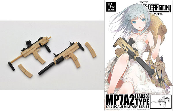 Tomytec リトルアーモリー LA023 1/12 MP7A2タイプ プラモデル 画像 1