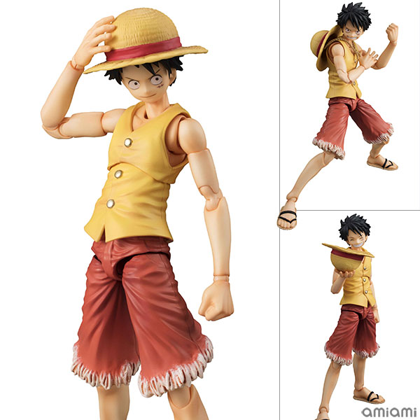 MegaHouse Variable Action Heroes - ONE PIECE: Monkey D. Luffy PAST BLUE (Ver.Yellow) Action Figure image 1