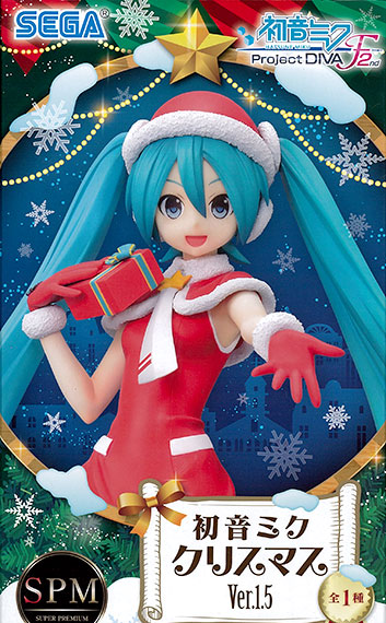 SEGA 하츠네 미쿠 -Project DIVA- F 2nd 슈퍼 프리미엄 피규어 "하츠네 미쿠 크리스마스" Ver.1.5(게임경품)