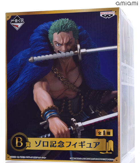 Banpresto 이치반 쿠지 원피스 20주년 B상품 - 조로 기념 피규어 이미지 1