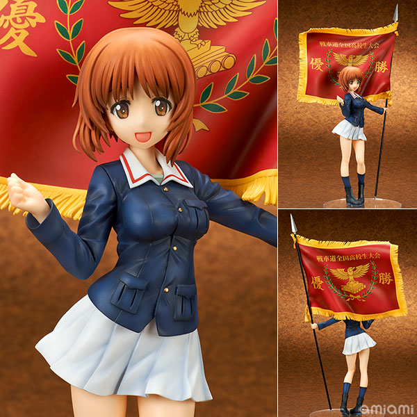 ques Q Girls und Panzer the Movie - Miho Nishizumi Tank Warfare Zenkoku Koukousei Taikai Winning Flag Ver. 1/7 Complete Figure