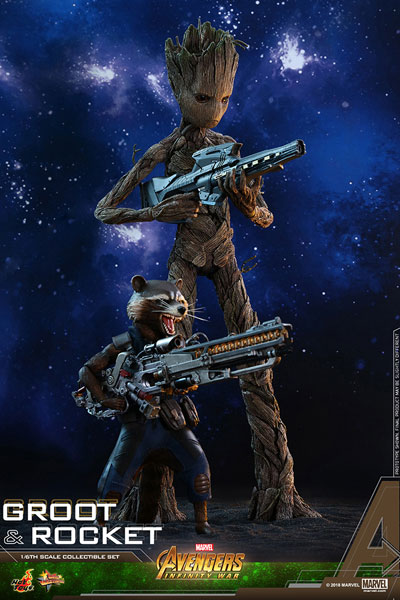 Hot Toys 무비 마스터피스 "어벤져스: 인피니티 워" 1/6 스케일 피규어 그루트 & 로켓 이미지 1