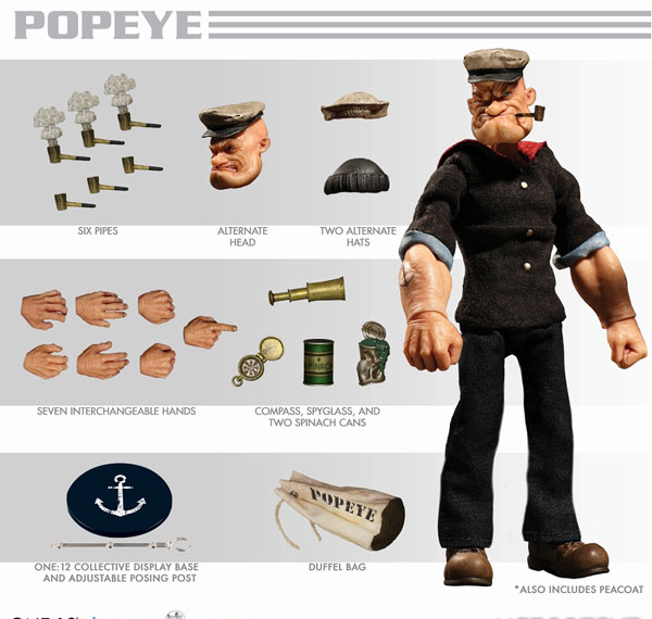 Mezco ONE:12 Collective - POPEYE: Popeye 1/12 Action Figure