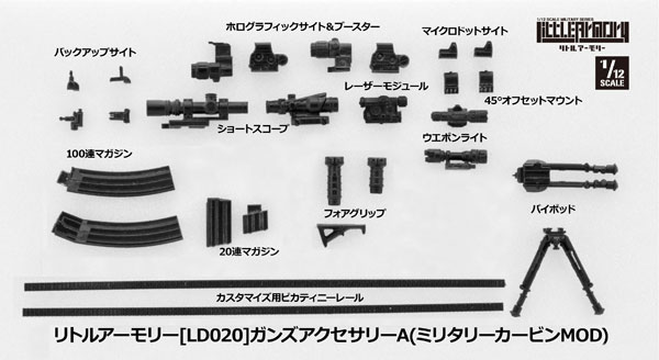 Tomytec LittleArmory [LD020] Guns Accessory A 1/12 Plastic Model