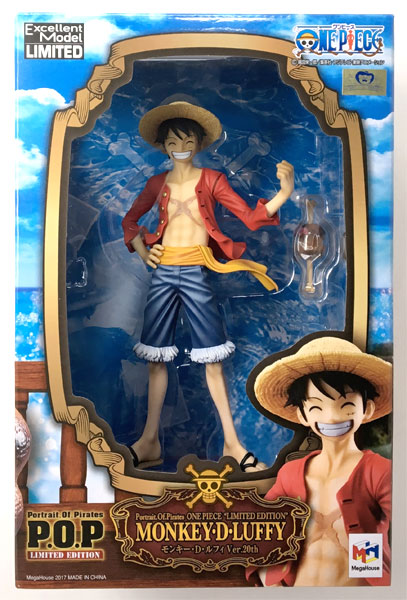 MegaHouse ONE PIECE Portrait.Of.Pirates "LIMITED EDITION" Monkey D. Luffy Ver.20th (Jump Characters Store Exclusive) imagen 1