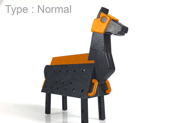 SkyTube Love Toys Vol.3 Sankaku Mokuba Wooden horse Halloween Ver. 1/12 Unpainted Assembly Kit Bild 1
