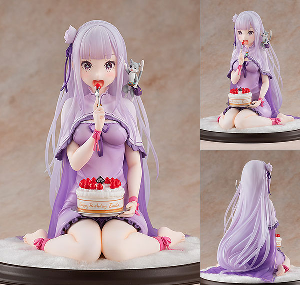 KADOKAWA KDcolle Re:ZERO -Starting Life in Another World- Emilia Birthday Cake Ver. 1/7 Complete Figure Bild 1