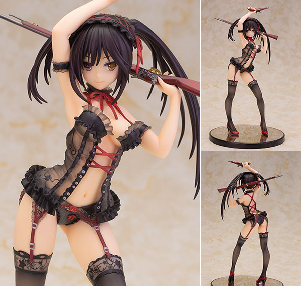 Alphamax Date A Live Kurumi Tokisaki Lingerie Ver. Black color 1/7 Complete Figure Bild 1
