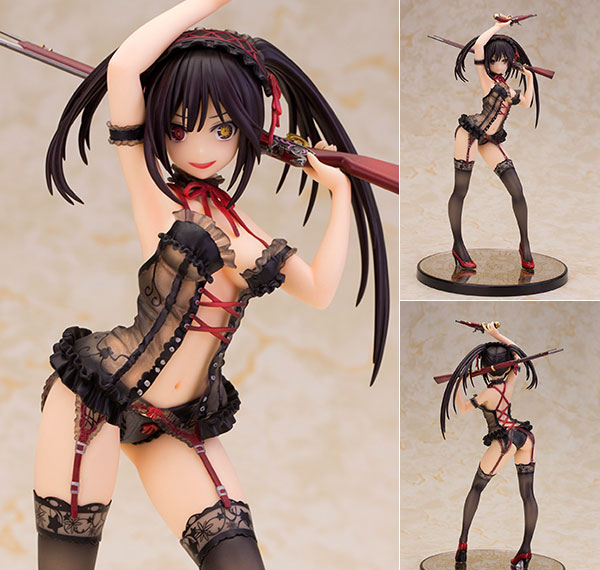 Alphamax [Limited Edition] Date A Live Kurumi Tokisaki Lingerie Ver. Black color 1/7 Complete Figure Bild 1