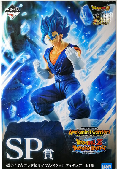 BANDAI SPIRITS Ichiban Kuji Dragon Ball Awakening warriors with Dragon Ball Z Dokkan Battle S P Prize - Super Saiyan God Super Saiyan Vegito Figure