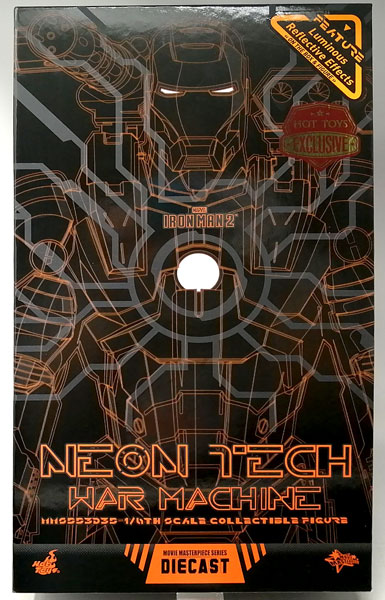 Hot Toys Movie Masterpiece DIECAST Iron Man 2 1/6 Scale Figure War Machine (Neon Tech/Orange Ver.) [Avengers: Endgame Exclusive Store by Hot Toys Exclusive]