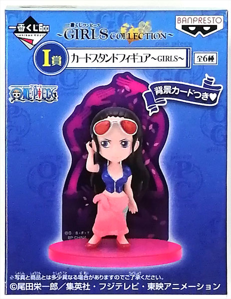 Banpresto Ichiban Kuji ONE PIECE - GIRLS COLLECTION - I Prize - Card Stand Figure Nico Robin (Game-prize)