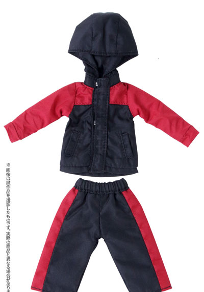 Azone Picco Neemo Wear 1/12 Mountain Hoodie & Shorts Set Black x Red Bild 1