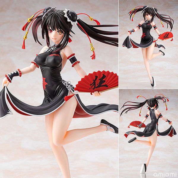 Chara-ani Date A Live III Kurumi Tokisaki China Dress ver. 1/7 Complete Figure imagen 1