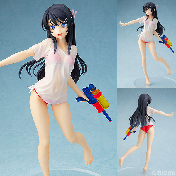 Chara-ani Rascal Does Not Dream of Bunny Girl Senpai Mai Sakurajima Water Gun Date ver. 1/7 Complete Figure