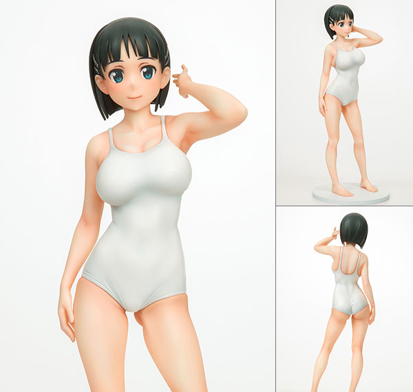 Q-six Sword Art Online Suguha Kirigaya White School Swimsuit ver. 1/7 Complete Figure รูปภาพ 1