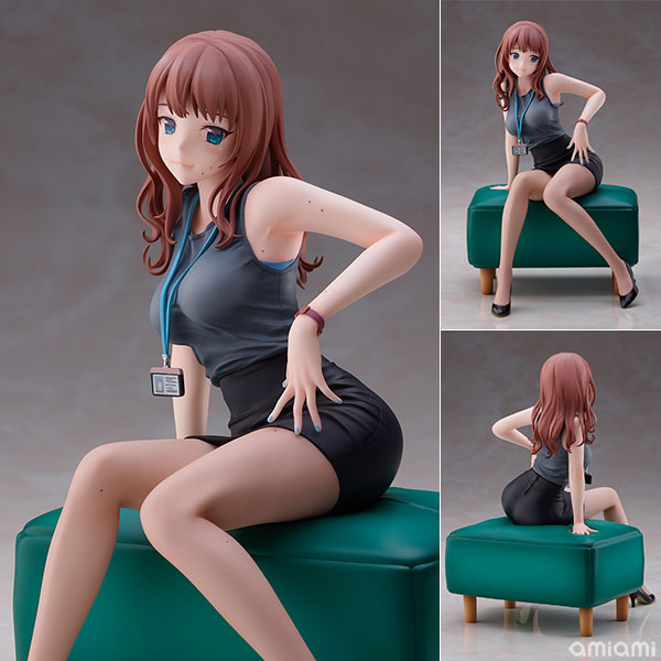 Union Creative Doushima Illustration "Hokuro no Ooi Senpai OL-san" Complete Figure Bild 1
