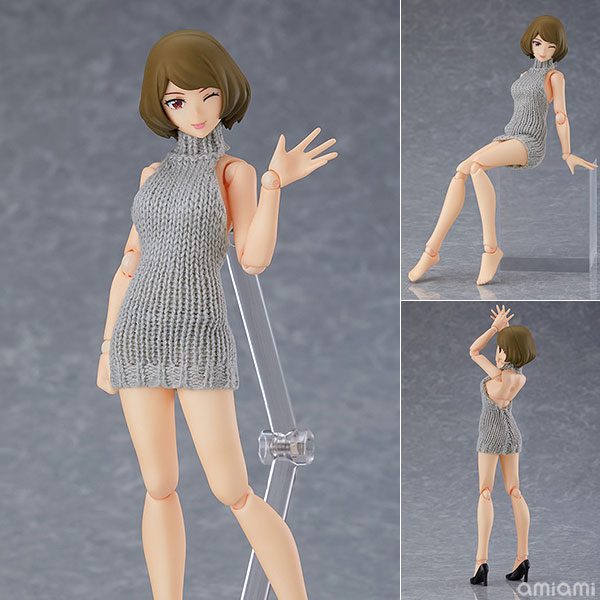 Max Factory [Bonus] figma Styles Female Body (Chiaki) with Backless Sweater Outfit [Goodsmile Online Shop Exclusive]