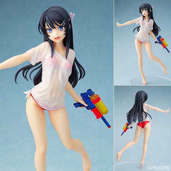 Chara-ani Rascal Does Not Dream of Bunny Girl Senpai Mai Sakurajima Water Gun Date ver. 1/7 Complete Figure