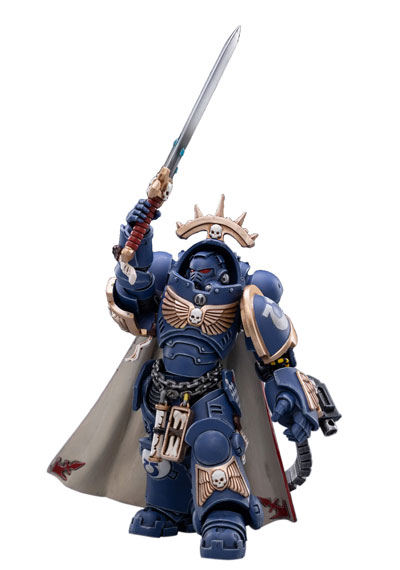 JOYTOY JOYTOY x Warhammer 40000 1/18 Ultramarines Captain in Gravis Armour Brother Captain Voltian รูปภาพ 1