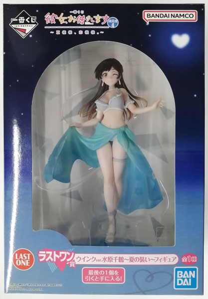 BANDAI SPIRITS Ichiban Kuji Rent-A-Girlfriend Manzokudo 4 - Natsumorou, Koimoyou. -Last One Prize- Wink ver. Chizuru Mizuhara -Summer Attire- Figure (Game-prize)