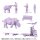 Kaiyodo ARTPLA Zookeeper and White Rhino Set 1/35 Plastic Model รูปภาพ 3