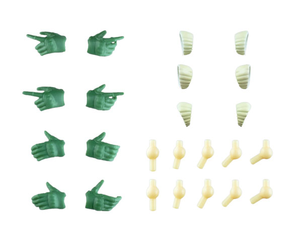 Tomytec LittleArmory [LAOP10] Sousai Shoujo Teien Tactical Glove (Green) Plastic Model gambar 1