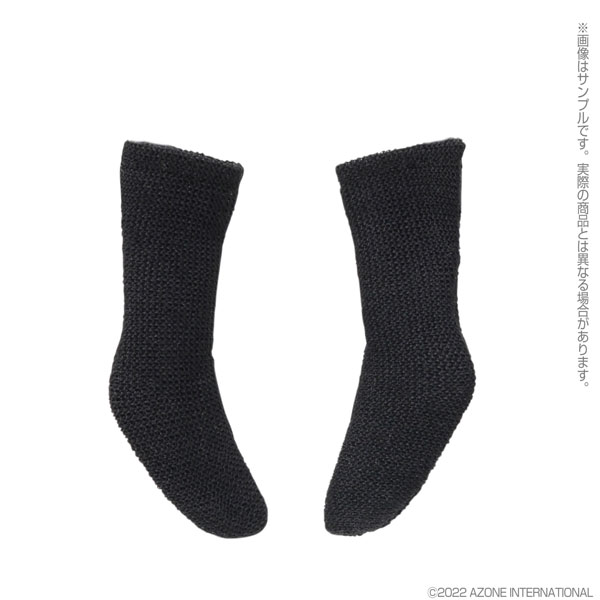 Azone 1/6 Pure Neemo Wear PNM Crew Socks Black (DOLL ACCESSORY)
