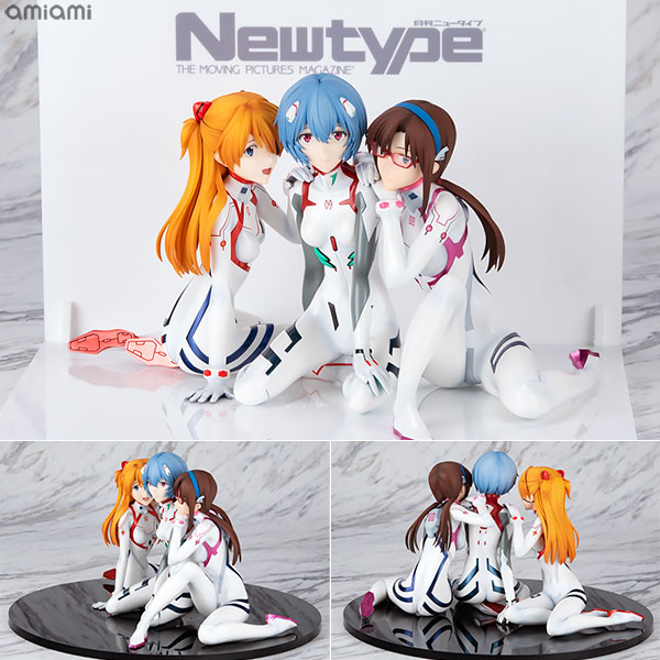 KADOKAWA KDcolle 1/8 Complete Figures EVANGELION:3.0+1.0 THRICE UPON A TIME Asuka, Rei, Mari Newtype Cover ver. Newtype Special Set imagen 1