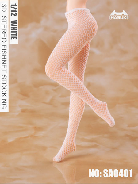 HASUKI SA0401 Doll Costume 3DStereo Fishnet Tights White (DOLL ACCESSORY) image 1