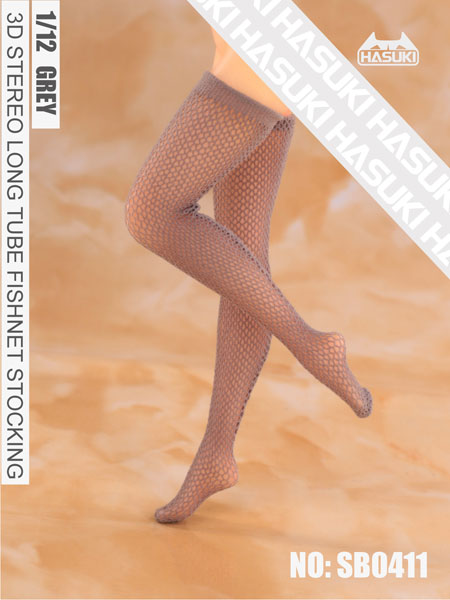 HASUKI SB0411 Doll Costume 3DStereo Fishnet Stocking Gray (DOLL ACCESSORY)