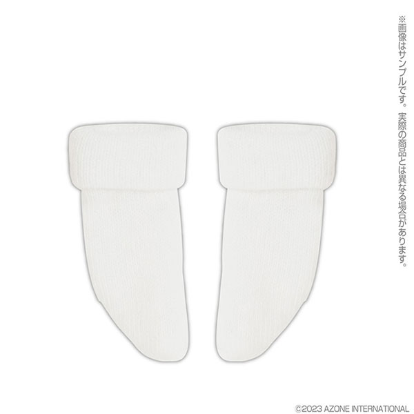 Azone 1/6 Pure Neemo Wear PNXS Three-fold Socks White (DOLL ACCESSORY)