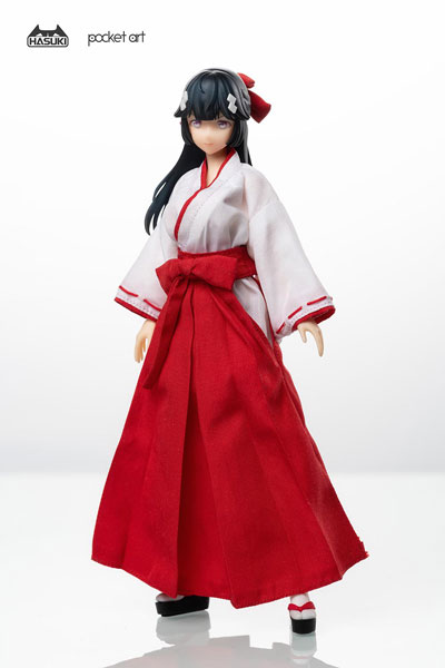 HASUKI [Bonus] pocket art Series PA005 Exorcism Shrine Maiden Tsubaki 1/12 Complete Model Action Figure