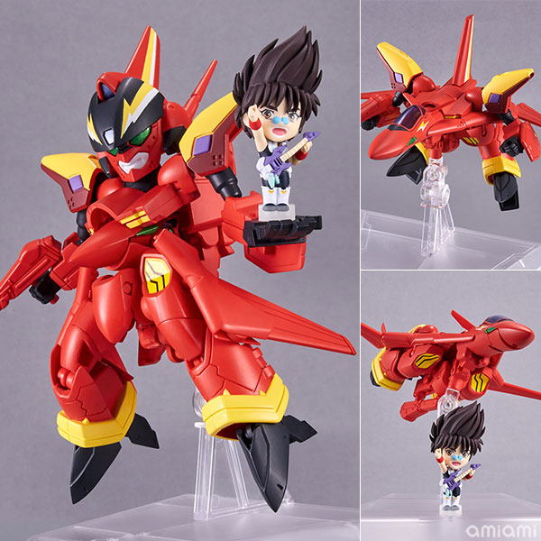 BANDAI SPIRITS TINY SESSION VF-19 Kai Fire Valkyrie with Nekki Basara "Macross 7"