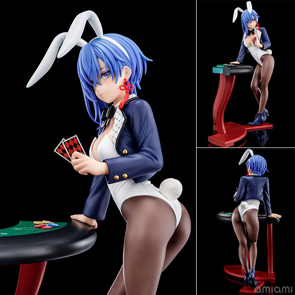 Nippon Columbia 1/6 scaled pre-painted figure of The Demon Sword Master of Excalibur Academy Sakuya Sieglinde wearing lapis lazuli blue bunny costume with Nip Slip Gimmick System