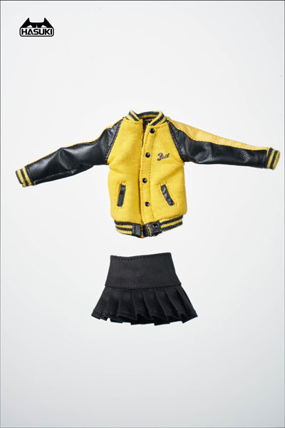 HASUKI CS-014C Doll Costume Ground Coat & Mini Skirt Set Yellow (DOLL ACCESSORY) image 1