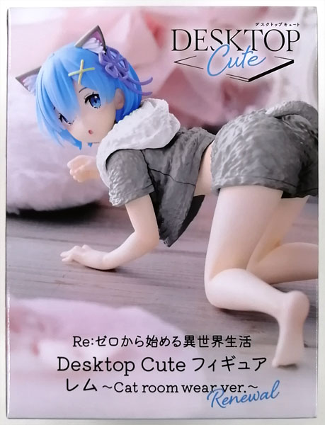 Taito Re:ZERO -Starting Life in Another World- Desktop Cute Figure Rem -Cat room wear ver.- Renewal (Game-prize) imagen 1