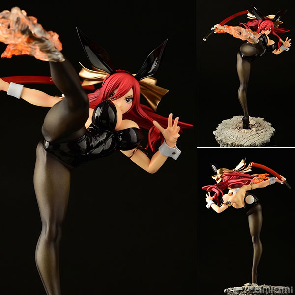 Orca Toys FAIRY TAIL Erza Scarlet High Kick ver. Black Bunny 1/6 Complete Figure image 1