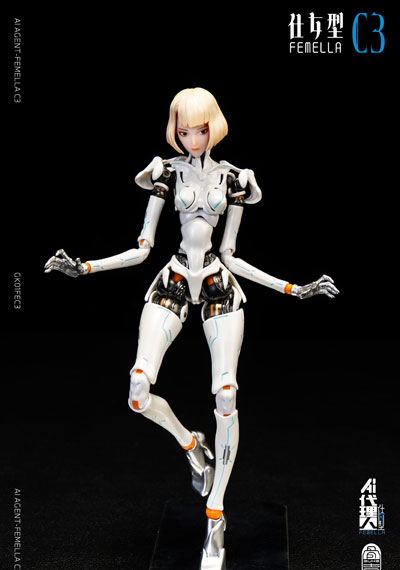 Gu Ke Gong Fang GK01FEC3 AI Agent Servant Type C3 Colored Ver. 1/12 Scale Posable Figure Body รูปภาพ 1