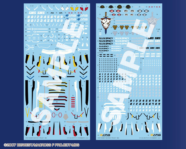 Aoshima V.F.G. Macross Frontier VF-25 Regular Decals Set Bild 1