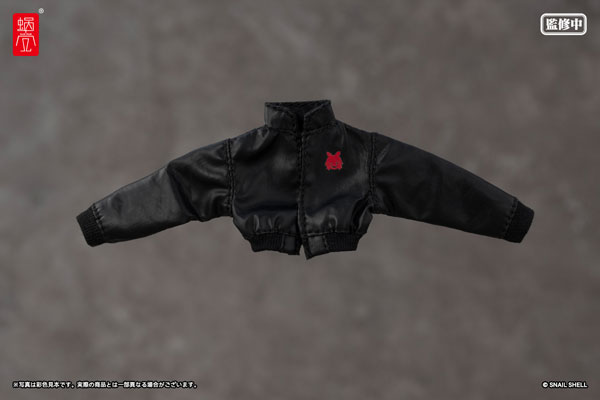 Snail Shell Sune-chan Cropped Track Jacket (Black Ver.) (DOLL ACCESSORY) image 1