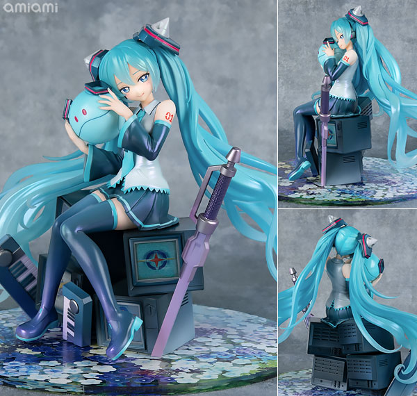 MegaHouse 루크레아 모빌 슈트 건담 45주년 x 하츠네 미쿠 하츠네 미쿠 x 00 건담 1/7 완성 피규어 이미지 1