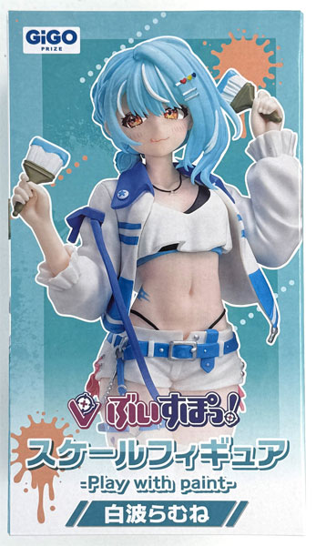 Fukuya VSPO! Scale Figure -Play with paint- Ramune Shiranami (Game-prize) gambar 1