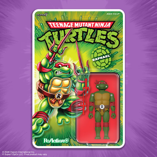 Super 7 Re Action + / TMNT Teenage Mutant Ninja Turtles: Raphael image 1