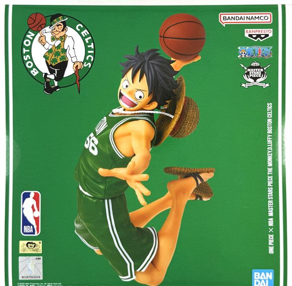 BANDAI SPIRITS ONE PIECE x NBA MASTER STARS PIECE THE MONKEY.D.LUFFY BOSTON CELTICS Complete Figure image 1