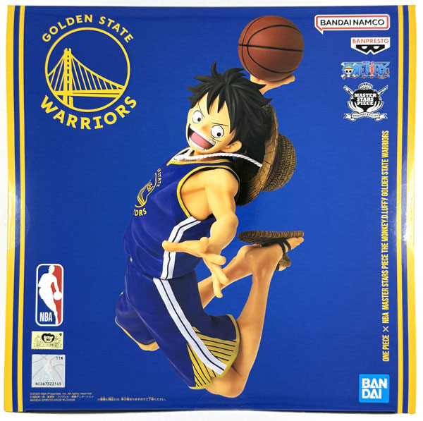 BANDAI SPIRITS ONE PIECE x NBA MASTER STARS PIECE THE MONKEY.D.LUFFY GOLDEN STATE WARRIORS Complete Figure